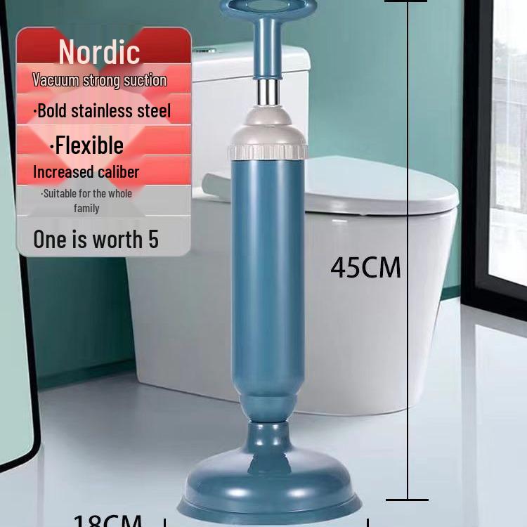 Powerful Household Toilet Plunger with Suction Cup for Bathroom Drain Unclogging