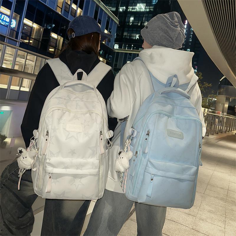 Student Schoolbag Women's Star Printed Backpack Men's Computer Bag