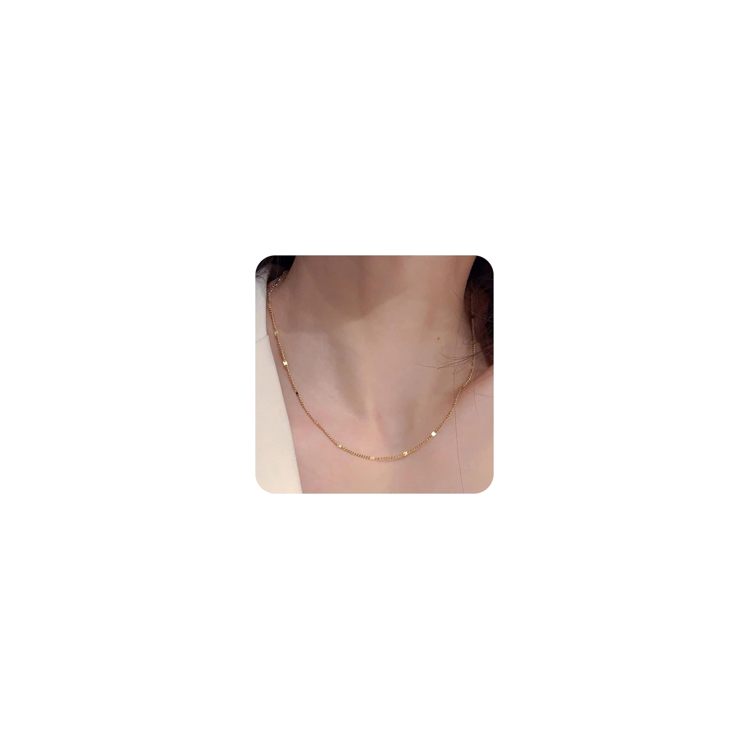 

Ожерелье из нержавеющей стали, нежное, элегантное, деликатная цепочка, тонкое, популярное ожерелье-цепочка, регулируемое серебряное ожерелье, гипоаллергенное, простое, золотое, стильное золотой