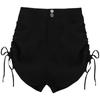 2024 Women's High-Waist Black Drawstring Shorts: Sexy, Versatile, and Trendy for Spring and Autumn