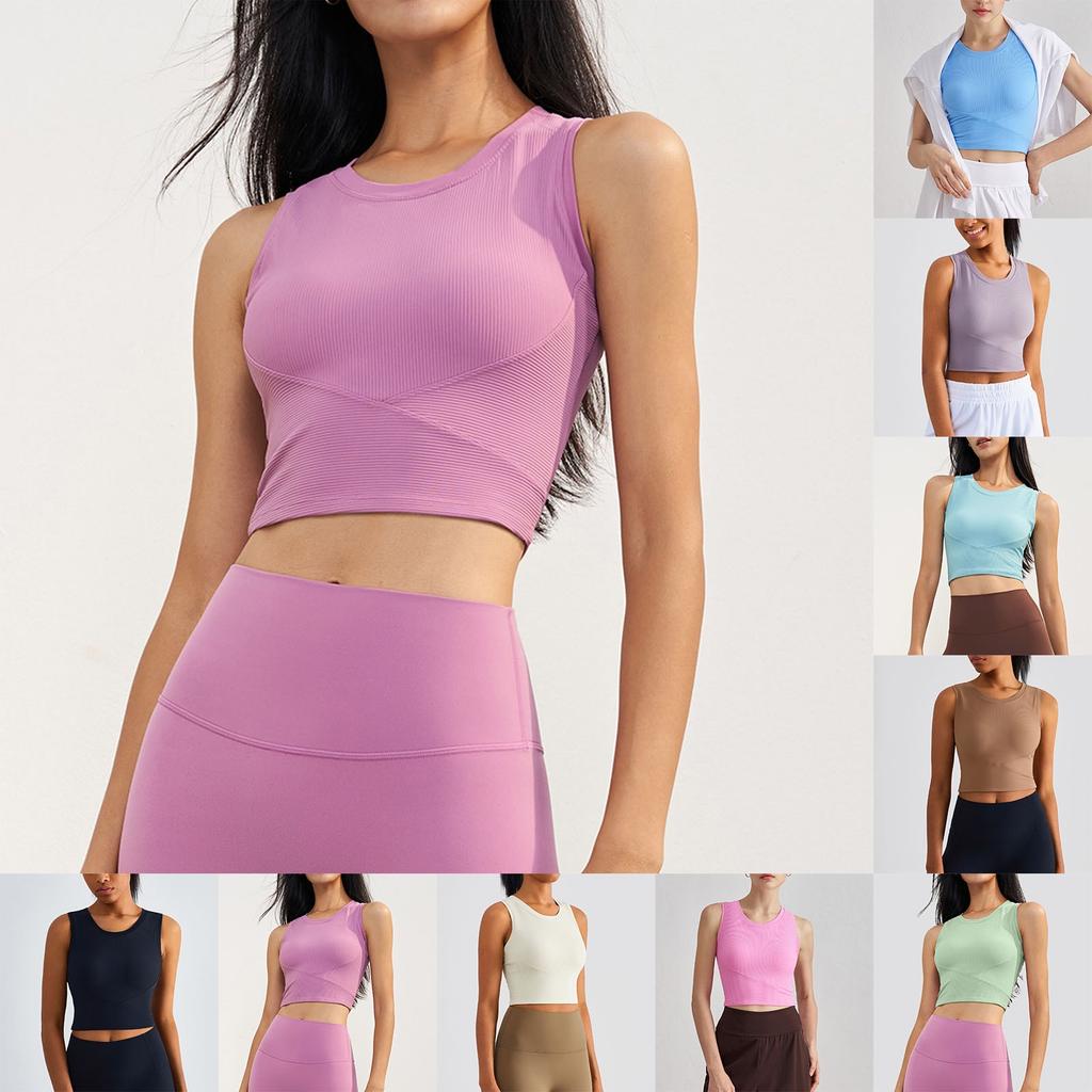 Fixed Cup Sports Vest One-piece Tight Slimming Fitness Bra I-shaped Beautiful Back Yoga Underwear For Women