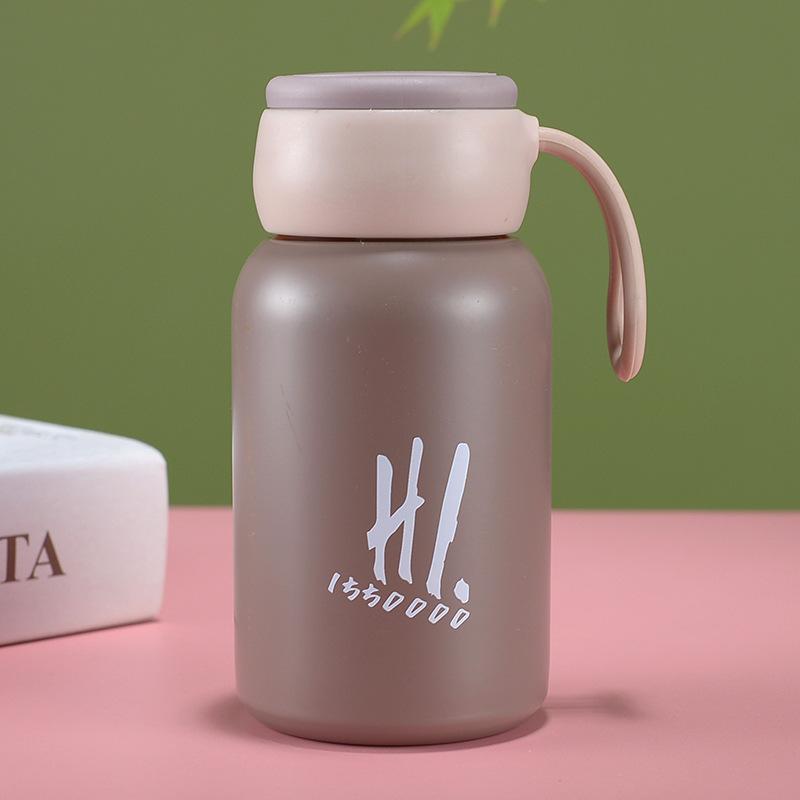 

Thermos Cup Men S And Women S 304 Stainless Steel Student Water Cup Large Capacity Children S Pot Portable Cute Small Teacup 350ml темно-коричневого