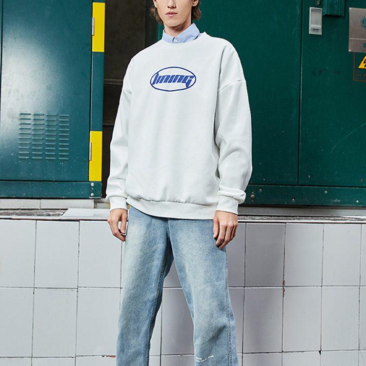 Li Ning Sweatshirts Unisex Ivory Crew Neck Thickened Regular AWDQC98-1