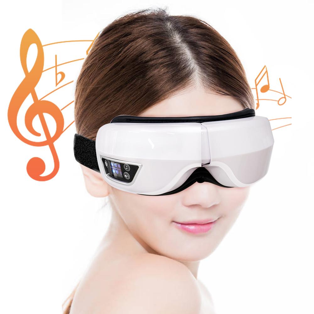 Eye Massager Folding Vibration Airbag Eye Mask Compress Eye Care Instrument Music Eye Massage Glasses Relax Fatigue Device Protect Eyesight and Vision