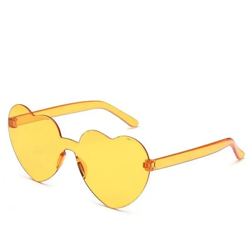One Piece Love Heart Sunglasses Women Brand Designer Fashion Cute Sexy Retro Cheap Sun Glasses Red Female Sweet Eyewear Uv400