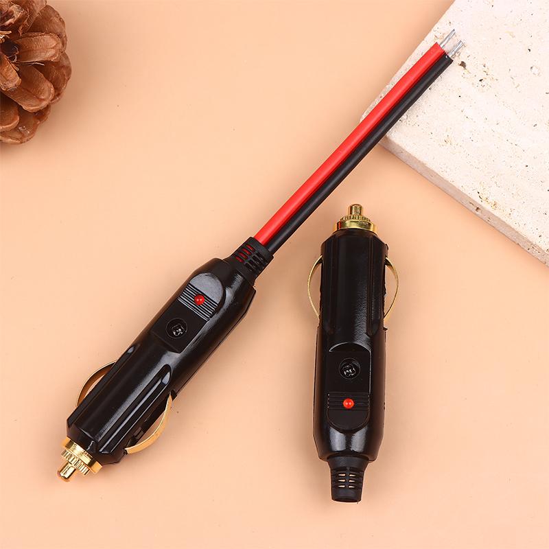 Auto 20A Male Car Cigarette Lighter Led Socket Plug Connector Adapter Sigaretten Aansteker Auto Copper Wire High-Power 12V 24V