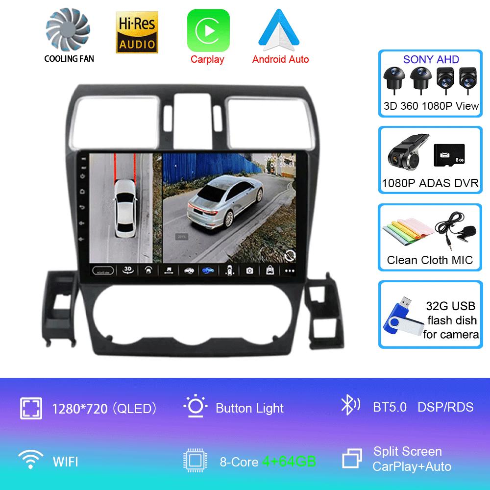 Android 14 Radio For Subaru Forester 4 SJ XV WRX 2012 - 2018 Carplay Stereo GPS Navi Video Playe Car Multimedia 2din Carplay DVD