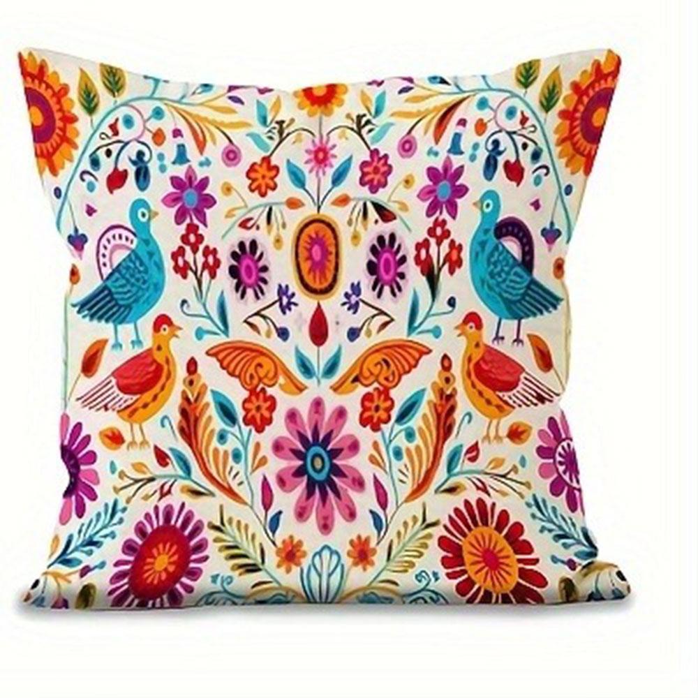 

Богемный Яркий Винтажный Принт Домашний Декор Наволочка Спальня Гостиная Диван Украшение Полиэстер Наволочка с Молнией 16x16Inch