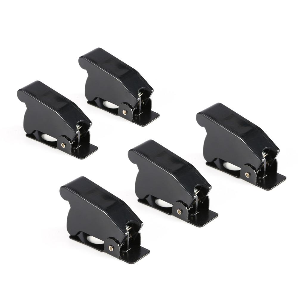 5Pcs Waterproof Design Toggle Switch Cover Black Toggle Switch Guards  Auto Electrical