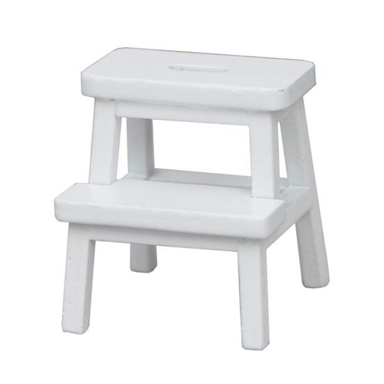 1:12 Dollhouse Mini Stool Exquisite Details Realistic Appearance Double-deck Step Stool Doll House Accessory
