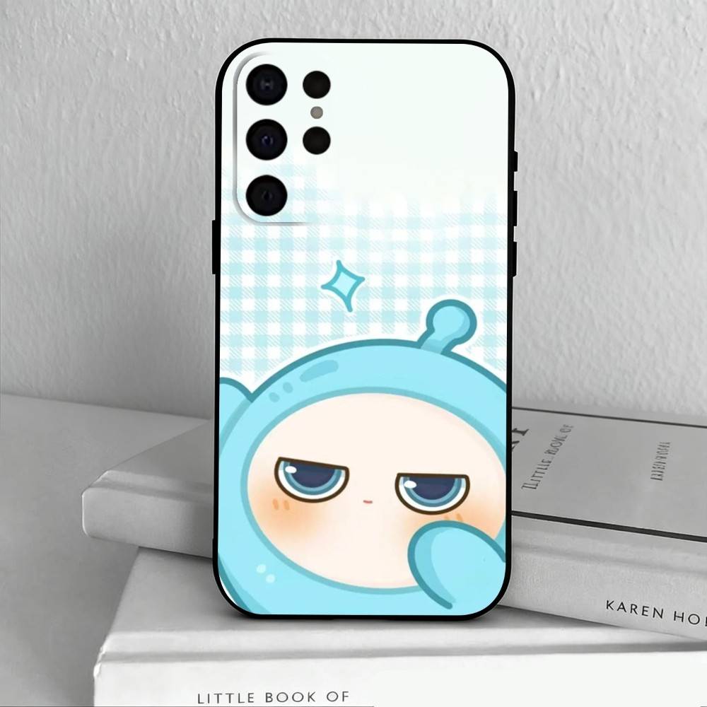 Cute E-Eggy P-Party  Phone Case For Samsung S25,S24,S21,S22,S23,S30,Ultra,S20,Plus,Others Soft Black Cover