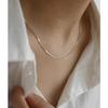 S925 Sterling Silver Necklace Accessories Women's Silver Snake Bone Chain Italian Light Luxury High-end Jewelry