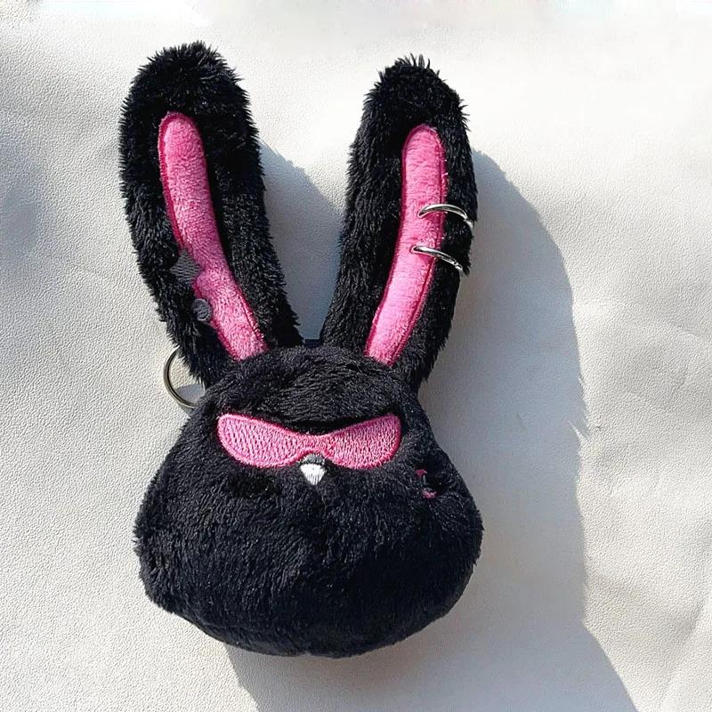 Chaveiro de pelúcia fofo de desenho animado de 6 a 19 cm, faixa de cabelo preta, pingente de orelha longa, bolsa, acessório, chaveiro, presente para fãs de Kpop Idols Yeosang San