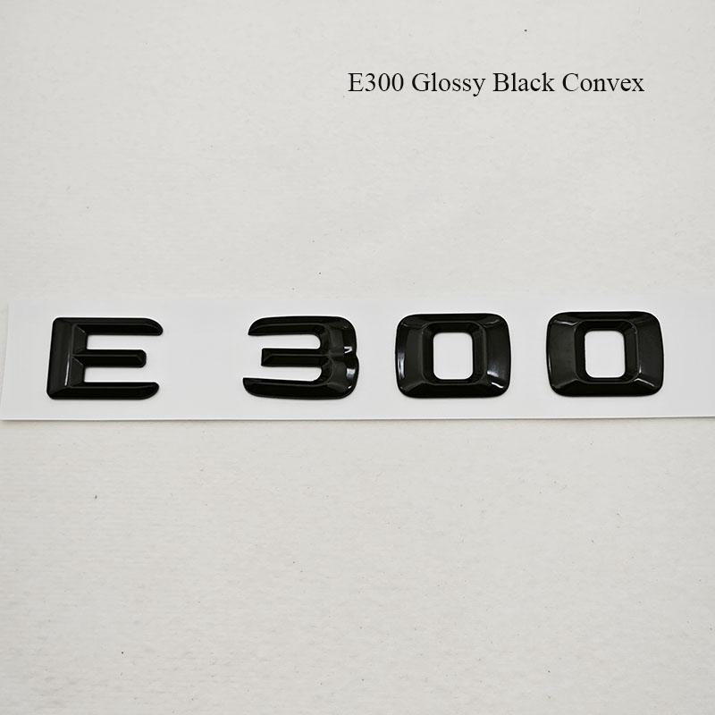 3D ABS Glossy Black Car Letters Logo E300 E220 E320 E200 Rear Trunk Badge Emblem For Mercedes Benz E Class E300 E320 Accessories
