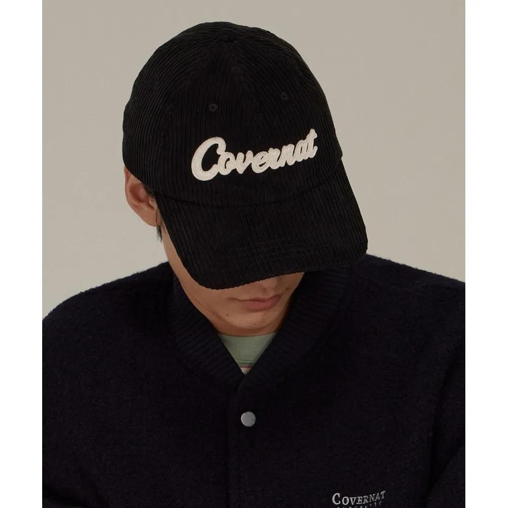 Authentic Applique Corduroy Ball Cap Black CO2404CA01BK 441981 F
