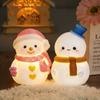 Für Weihnachten LED Nachtlicht Neuheit Ambiente Lampe Touch Control Wiederaufladbar Hängend Schneemann Nachttisch Feiertagsdeko Silikon