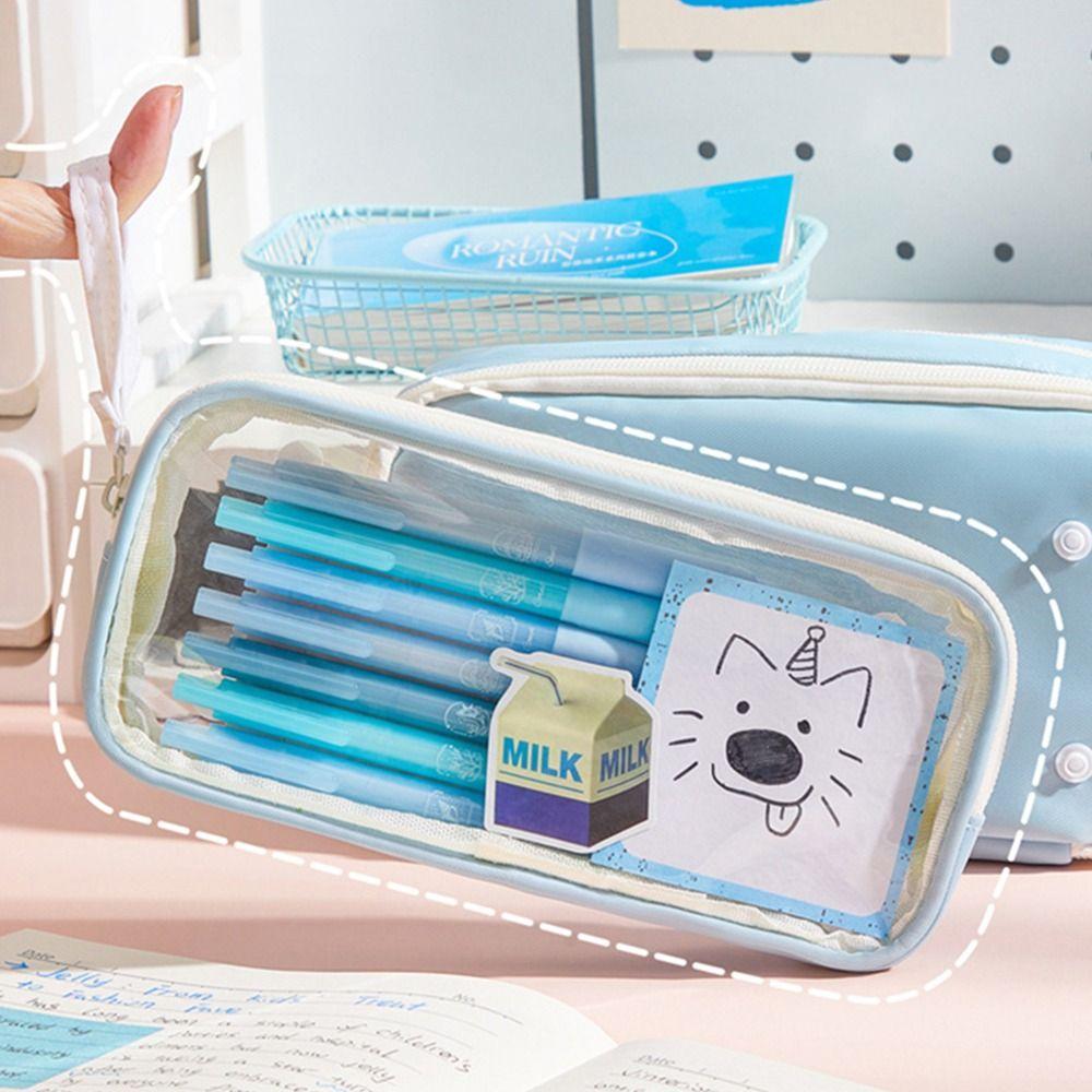 Large Opening Design Pencil Case Large Capacity Stationery Organizer Pen Box  School Office