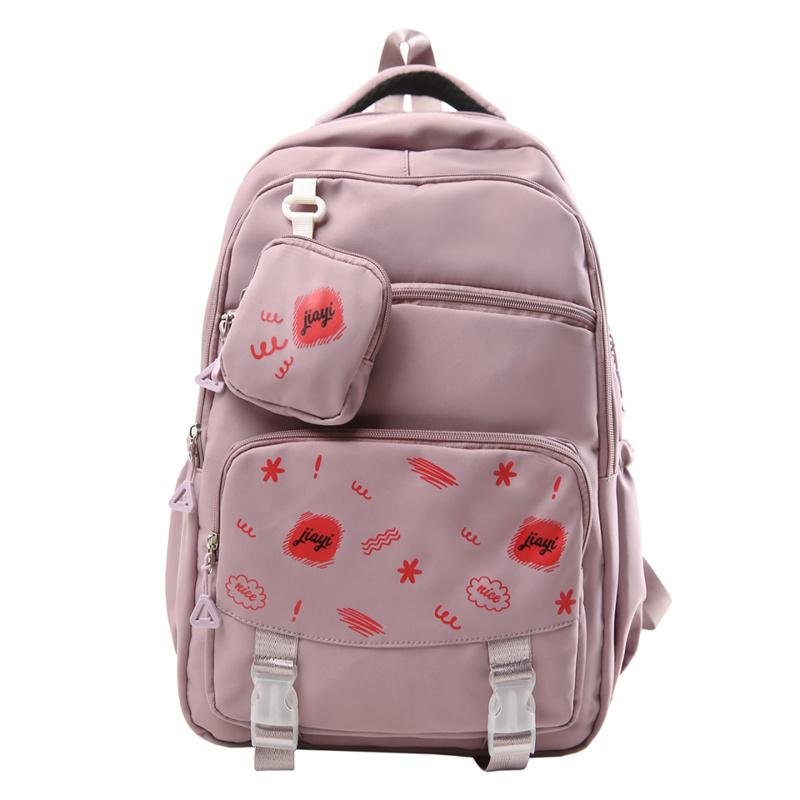 Schulranzen für Studenten mit großer Kapazität, bedruckter Damen-Campus-Rucksack