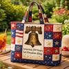 USA 250. Jahrestag Tragetasche, Unabhängigkeitstag Handtasche, Rot Weiß Blau Einkaufstasche, Wiederverwendbare Patriotische Tasche für 4. Juli Geschenke