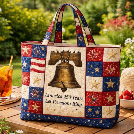 USA 250. Jahrestag Tragetasche, Unabhängigkeitstag Handtasche, Rot Weiß Blau Einkaufstasche, Wiederverwendbare Patriotische Tasche für 4. Juli Geschenke