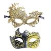 2 Pcs Couple Masquerade Masque Set For Men And Women Lace Venetian Party Masque Party Prom Ball Costume Accessory