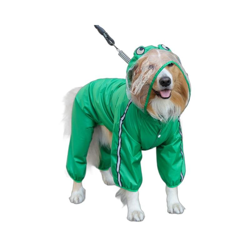 Hund stor hund husdjurskläder golden retriever fransk bulldog labrador katt fyrbent regnrock utomhus vattentäta produkter
