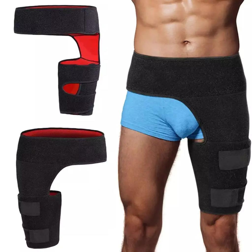 Verstellbare Hüftorthesen Männer Frauen Inguinalband Stützgürtel und Ischias Leistenkompressionsbandage Orthese für gezerrten Leistenmuskel