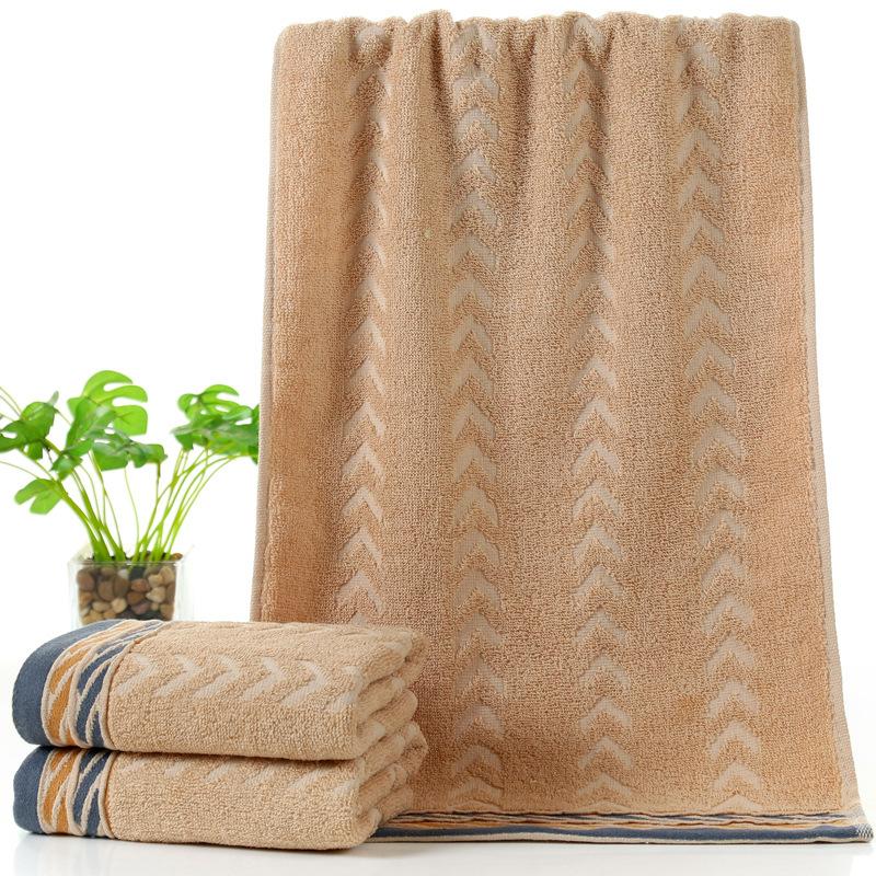 

1PCS бавовняний рушник, суперабсорбуючий і потовщений, аксесуари для ванної кімнати, тренажерний зал, спорт, сауна, пляж, готель, дім із подорожами 35x75cm світло-коричневого кольору