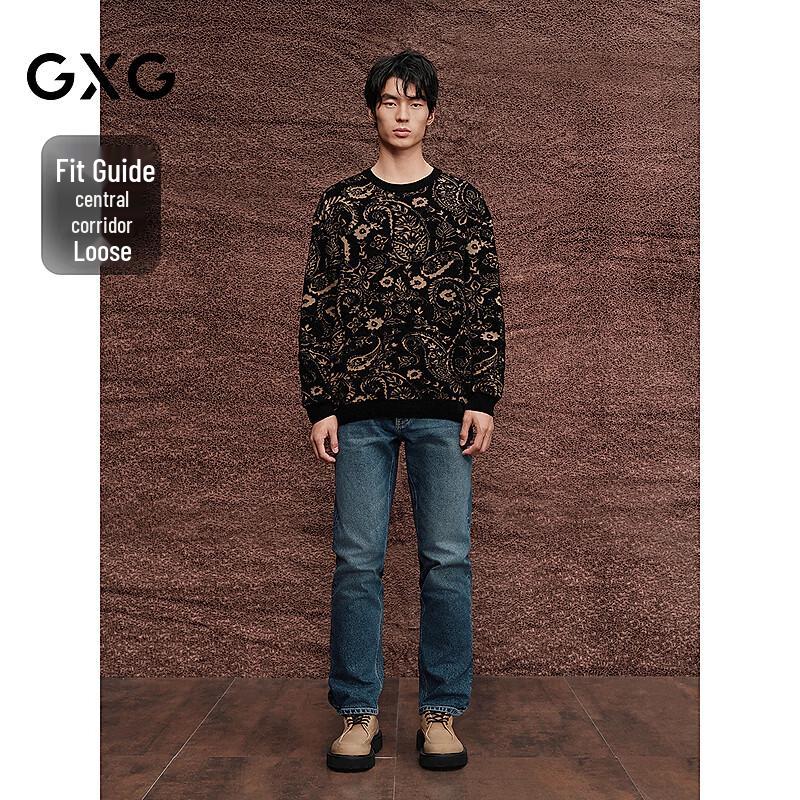 GXG Men's Floral Print Casual Sweater