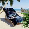 Enigmatic Warrior's Shadow. Print Beach Towel, Quick Drying, Suitable for Travel, Outdoor Sports, Jogging, the Beach and Swimming, Gift