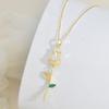 Tulip Necklace Women'S Light Luxury Premium Fresh Versatile Opal Pendant Exquisite Accessories