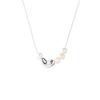 Love Heart Necklace Pearl Jewelry for Women Irregular Shape Design Minimalist Gift Versatile Layering Piece Elegant Jewelry