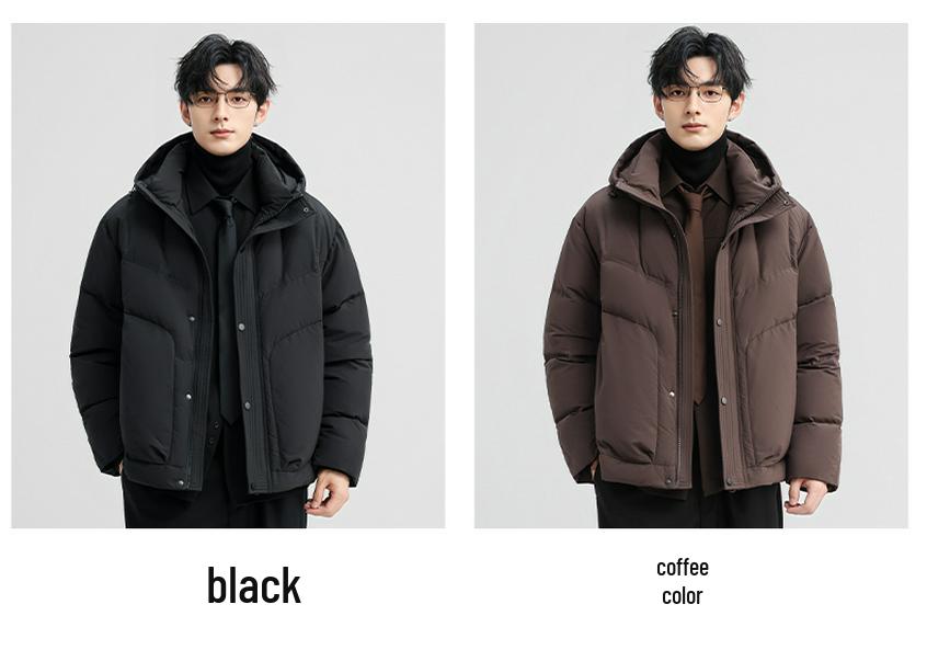 Men's Yaya 2025 Winter Fashion Loose Fit Hooded Duck Down Jacket