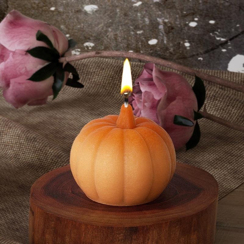 Pumpkin Shaped Candle Mold Gypsum Ornament Mould Home Decoration Molds Handmade Jewelry for Aromatherapys Enthusiasts
