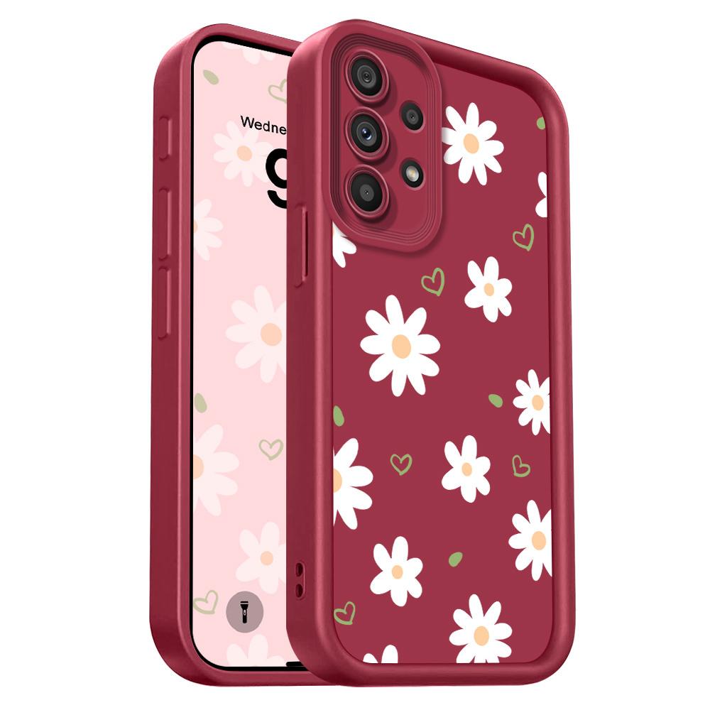 

Floating Daisies Phone Case For Samsung Galaxy A54 A34 A14 A73 A53 A33 A23 A13 A72 A52 A52S A32 A22 A71 4G 5G Staircase Soft Cov Samsung A72 винный