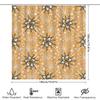 Vintage Floral Shower Curtain With Geometric Patterns Rustic Decor For Bathrooms Removable Wall Stickers Easy Installation (Size