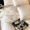 Light Luxury Satin Jacquard Solid Fitted Sheet Sets Pure Cotton Skin-Friendly Soft Quilt Cover 1.5/1.8M Bed Bedding for Adults