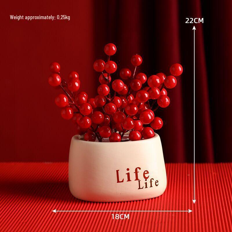 

Red Fruit Artificial Flower Arrangement for Home Decor