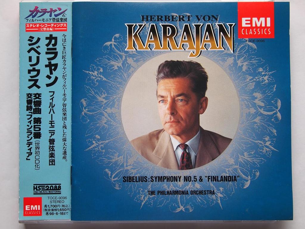 CD PHILHARMONIA ORCHESTRA, SIBELIUS; K - Sibelius: Symphony No. 5  TOCE9096 Japan ObiClassical Used