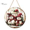 Seasonal Wall Sign Christmas Wooden Hanging Sign, Gnome Snowman Angel Candle 2D Wood Plaque, Xmas Door Hanger Vintage for Home Porch Holiday