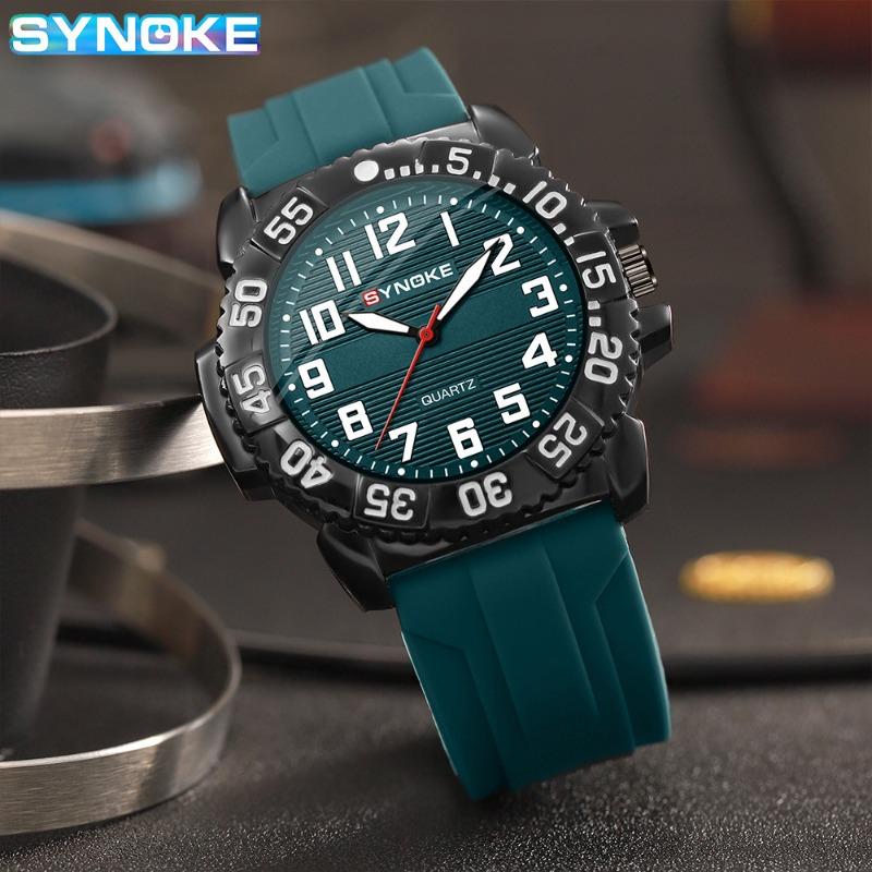 Top Brand New Men's Watch Large Digital Dial Sport Retro Silicone Quartz Watch Fashion Student Watch