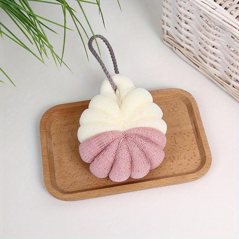 Two-color Splicing Bath Flower Bathing Artifact Hanging Soft Skin-friendly Foaming Bath Ball.