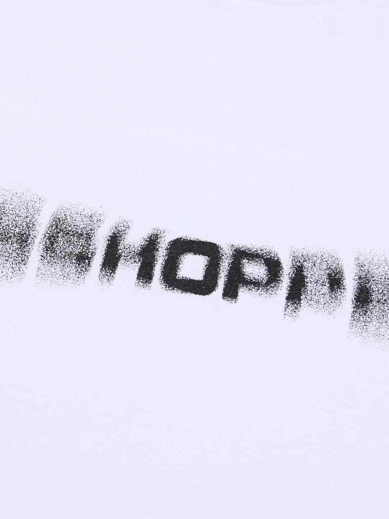 PSSHOPPER Ghost Logo High Density Short Sleeve T-Shirt [White]