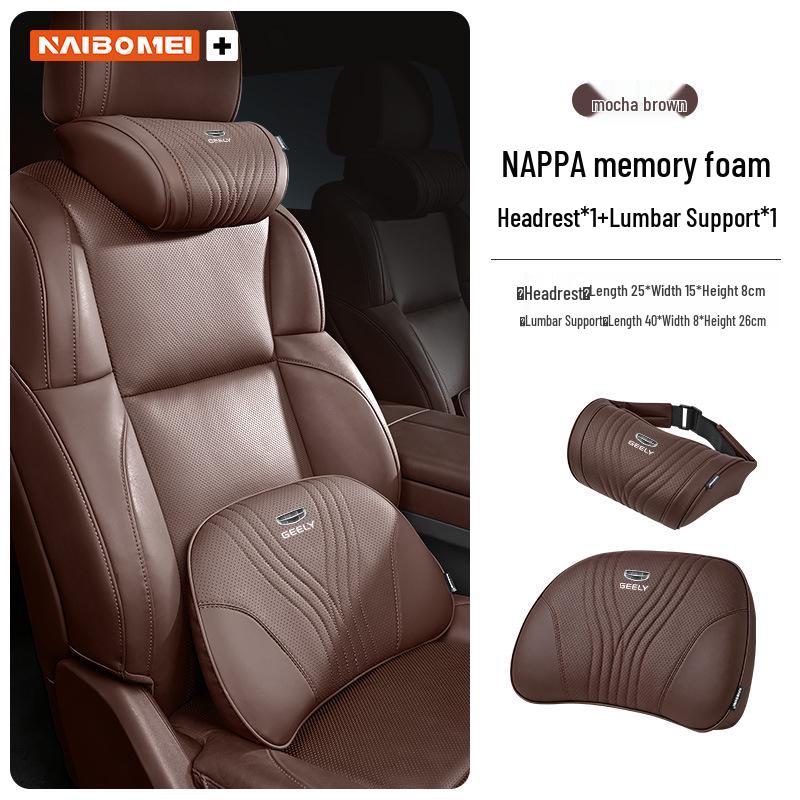 Neck & Lumbar Support Headrest for Geely Xingyue, Binyue, Emgrand, Borui, Geometry, and ICON Series Car Seats