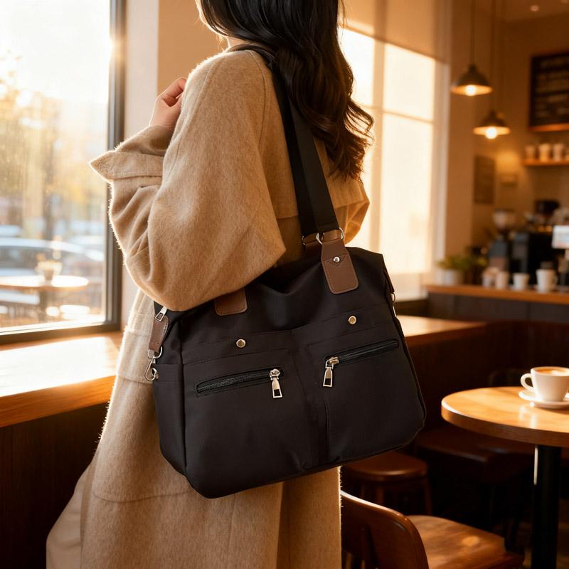 Tote Bag Handbag Shoulder Bag for Women Nylon Waterproof Large Capacity Shopping CrossBody Bag Ladies Messenger Bags Handbags