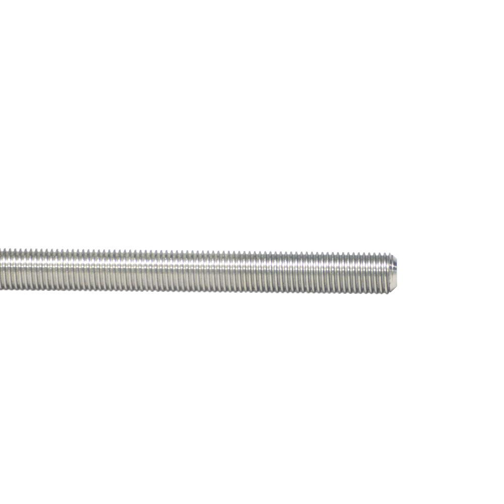 CNC 304 Stainless Steel T8 Trapezoidal Lead Screw with Cut Edge Nut, Pitch 1, Lead 1