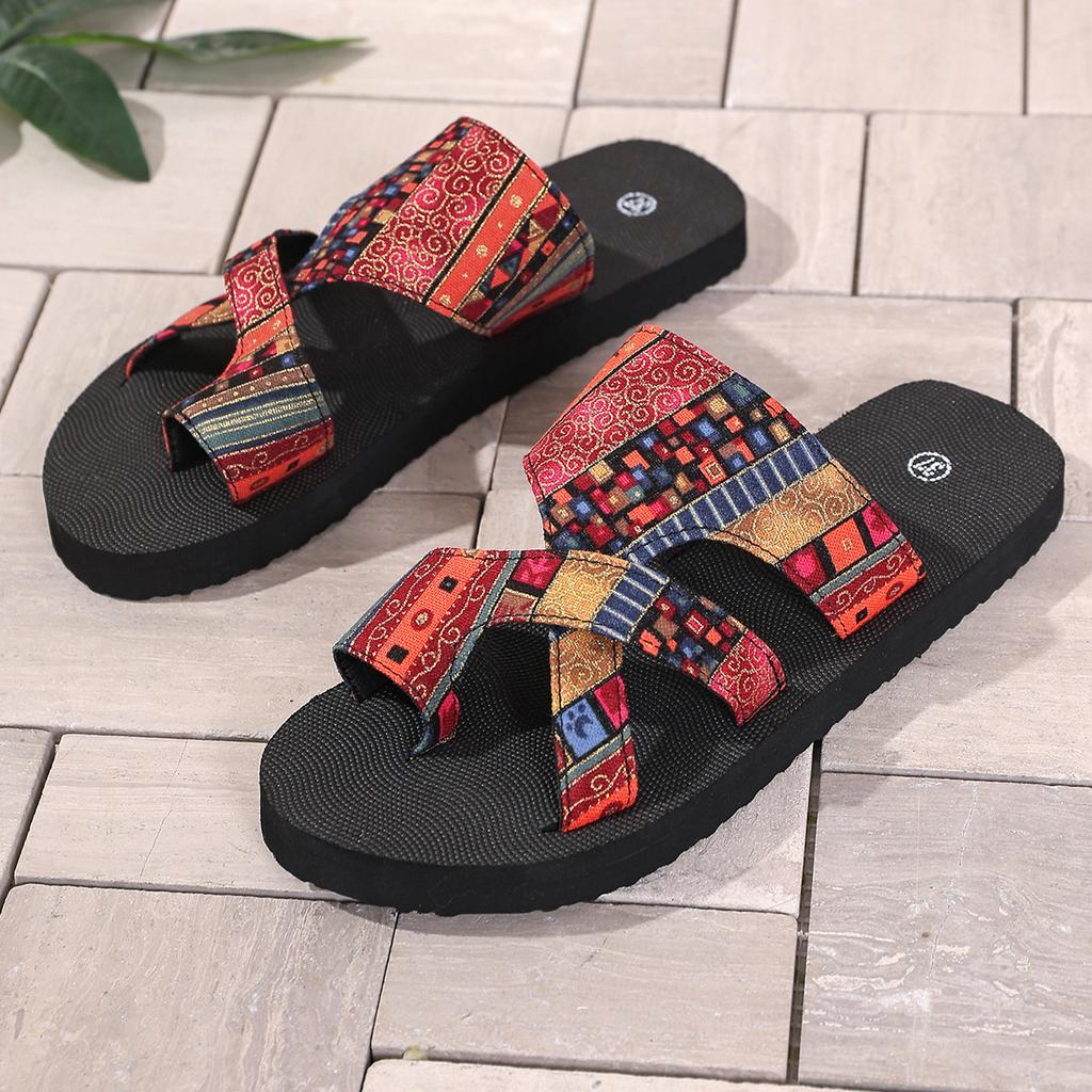 Women'S Casual Stylish Large Size Flat Sandals Women'S Fashionable Casual Flat Slippers