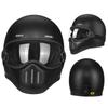 Fiberglass Retro Full Face Motorcycle Helmet Men Women Small Shell Pig Nose Design Harley Cruiser Style