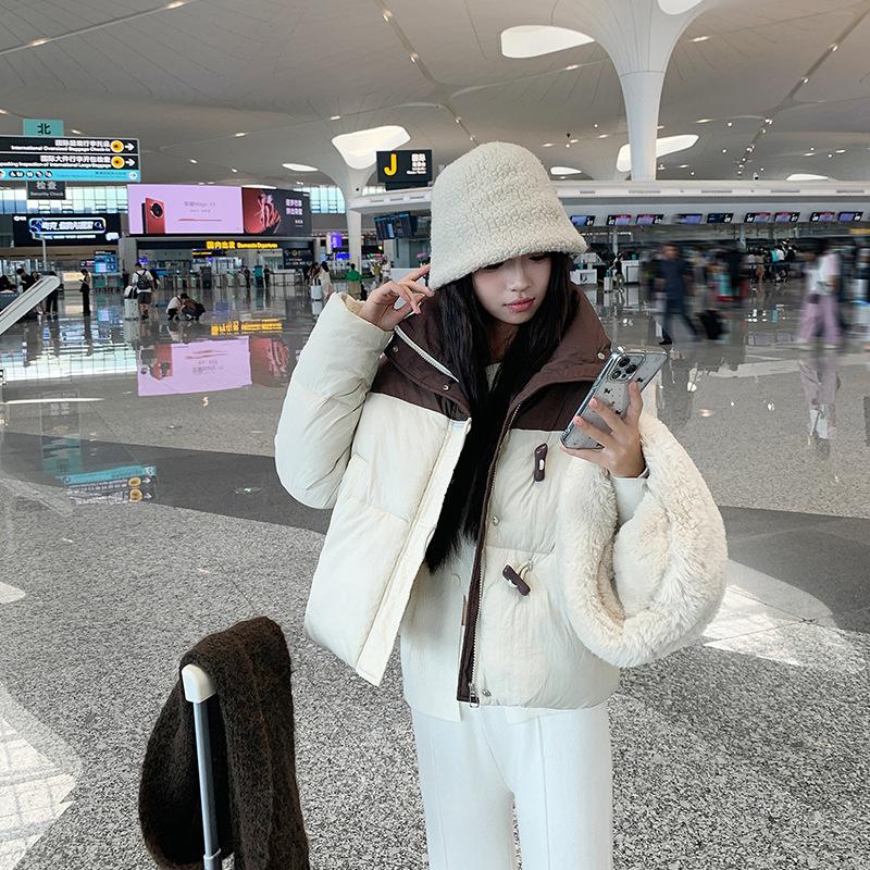 

New Cotton-padded Jacket Women s Winter Short Korean Version of Loose Padded Cotton-padded Jacket with Foreign Style Little Coat. L
