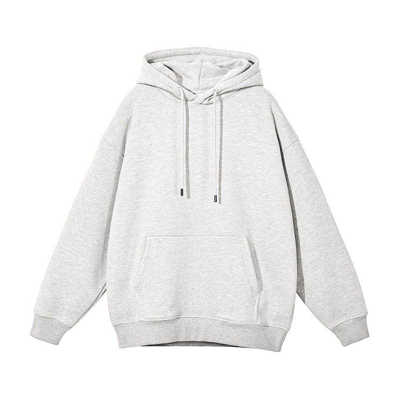 Unisex Heavyweight Hoodie: Solid Color American Street Style for Autumn/Winter